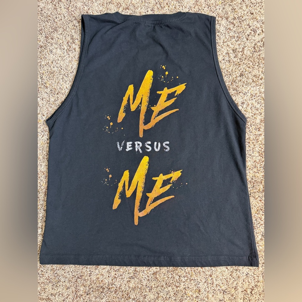 Black and Gold Graphic Tank Top Size Small